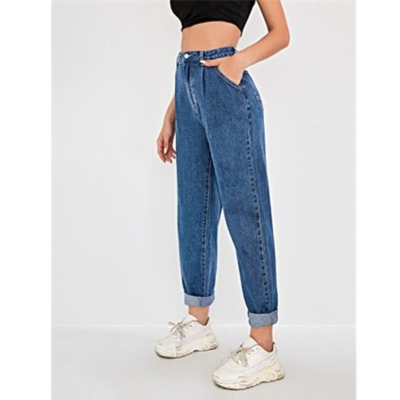 NWOT - SHEIN High Waist Mom Jeans (L) - Picture 1 of 7